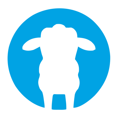 Sheep Negative Space Logo #00a3e4
