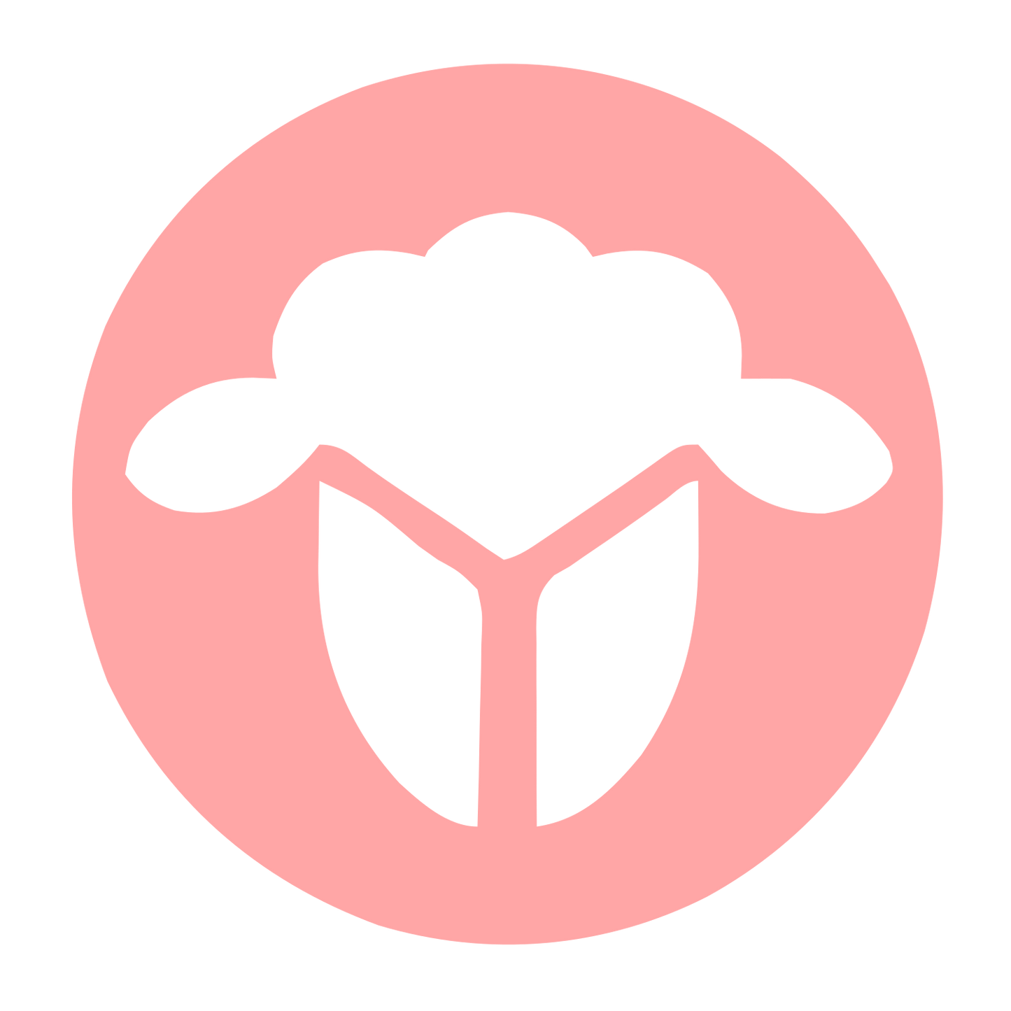 Negative Space Sheep Logo #ffa6a6