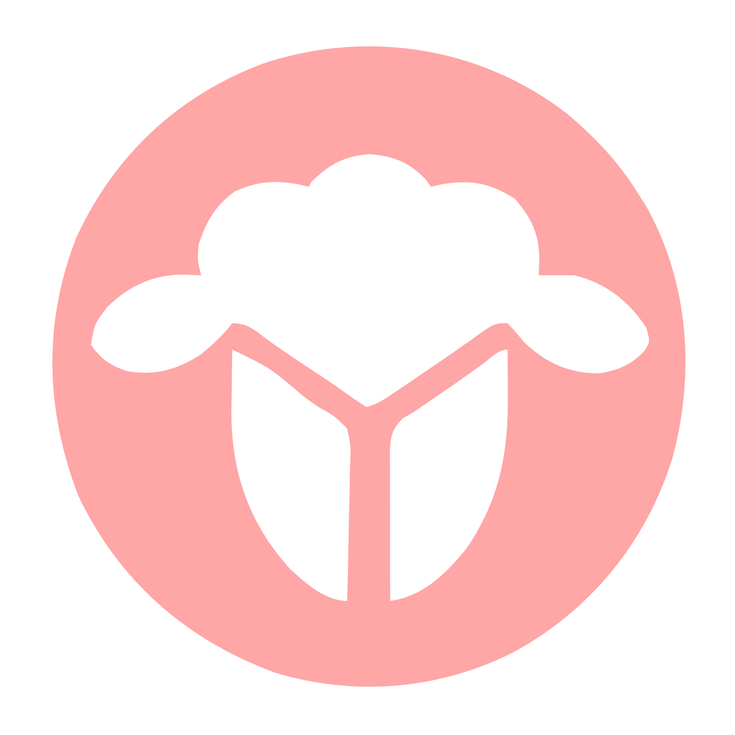 Negative Space Sheep Logo #ffa6a6
