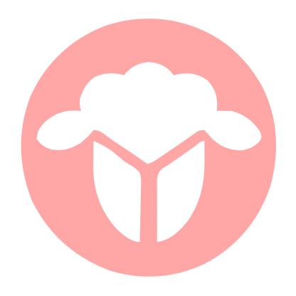 Negative Space Sheep Logo #ffa6a6