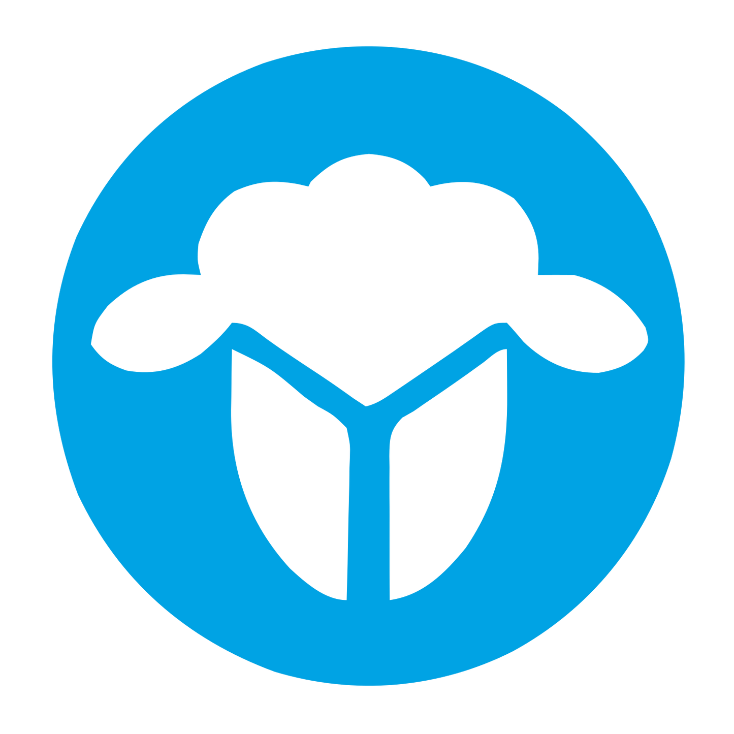 Negative Space Sheep Logo #00a3e4