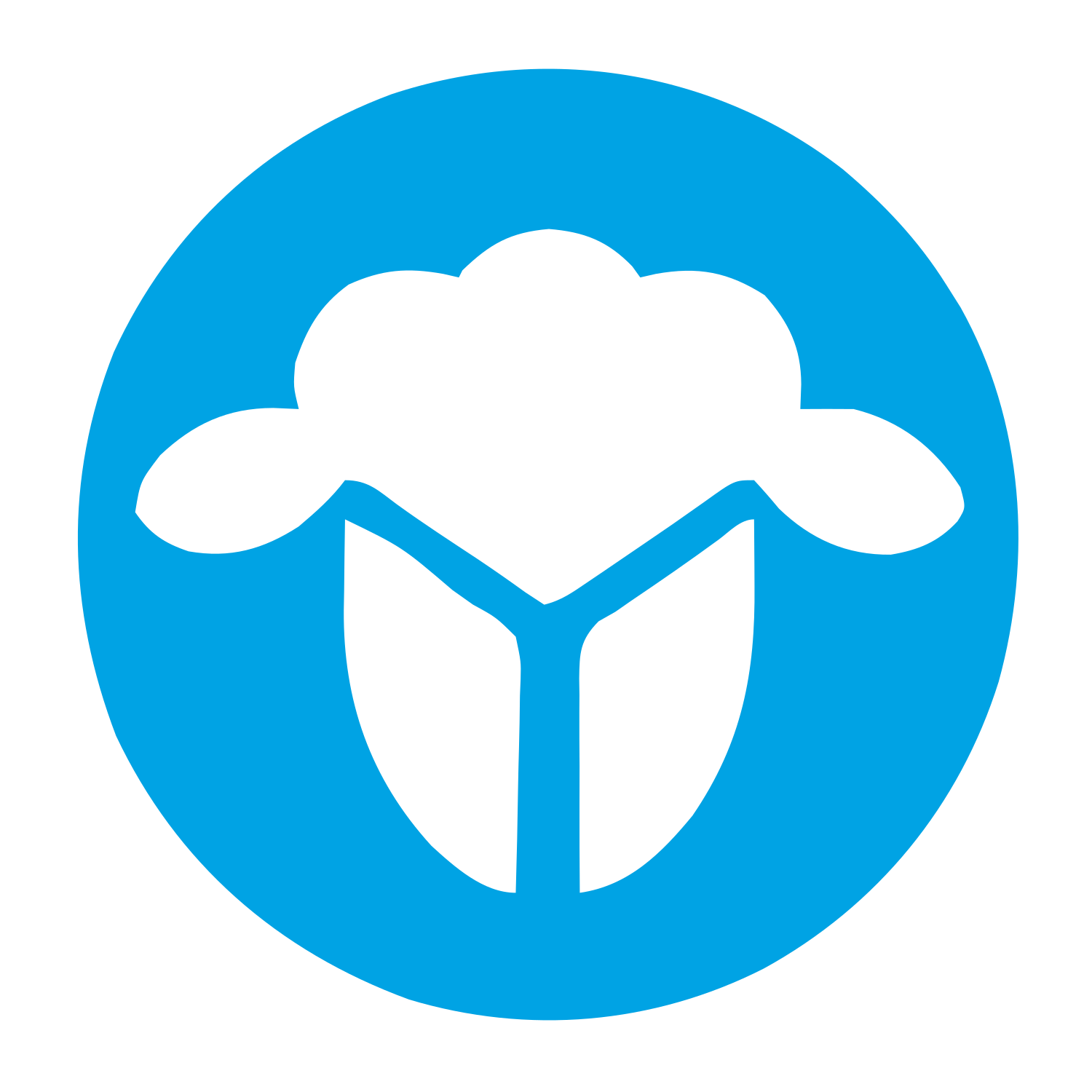 Negative Space Sheep Logo #00a3e4