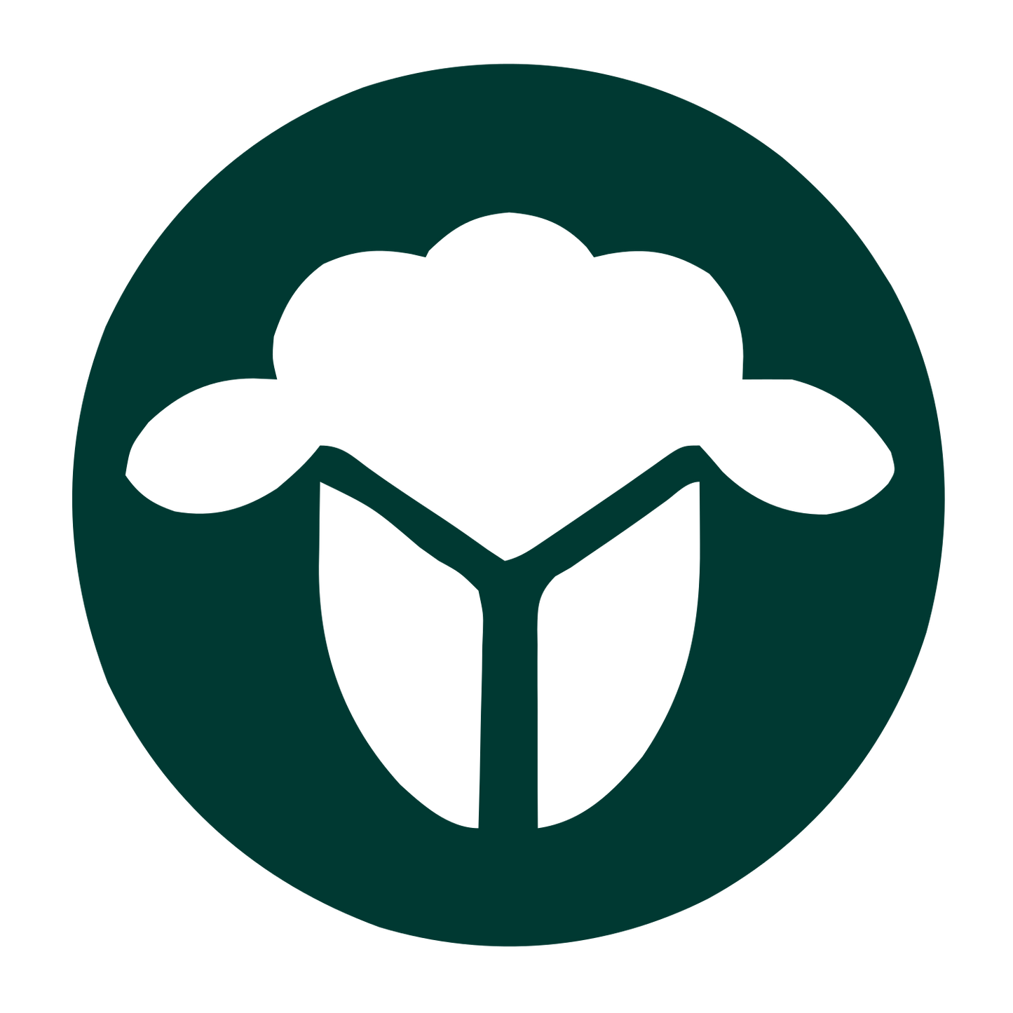 Negative Space Sheep Logo #003932