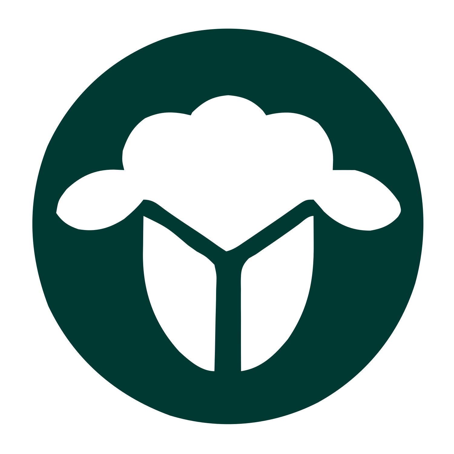 Negative Space Sheep Logo #003932