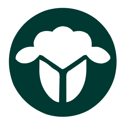 Negative Space Sheep Logo #003932