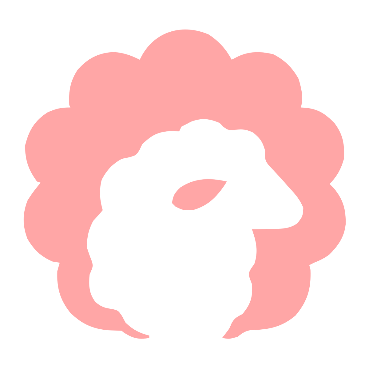 Negative Space Sheep Logo #ffa6a6