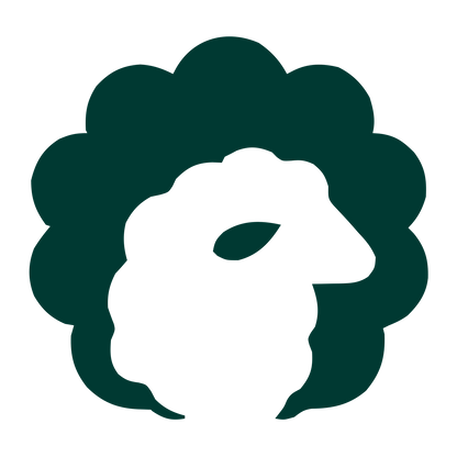 Negative Space Sheep Logo #003932