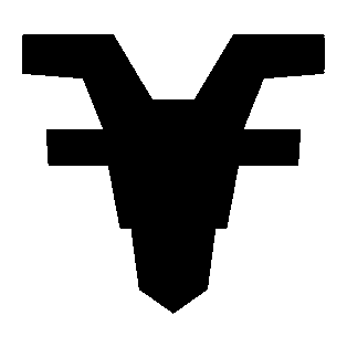 Brutalist Goat Head Logo