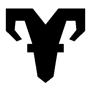 Brutalist Goat Head Logo