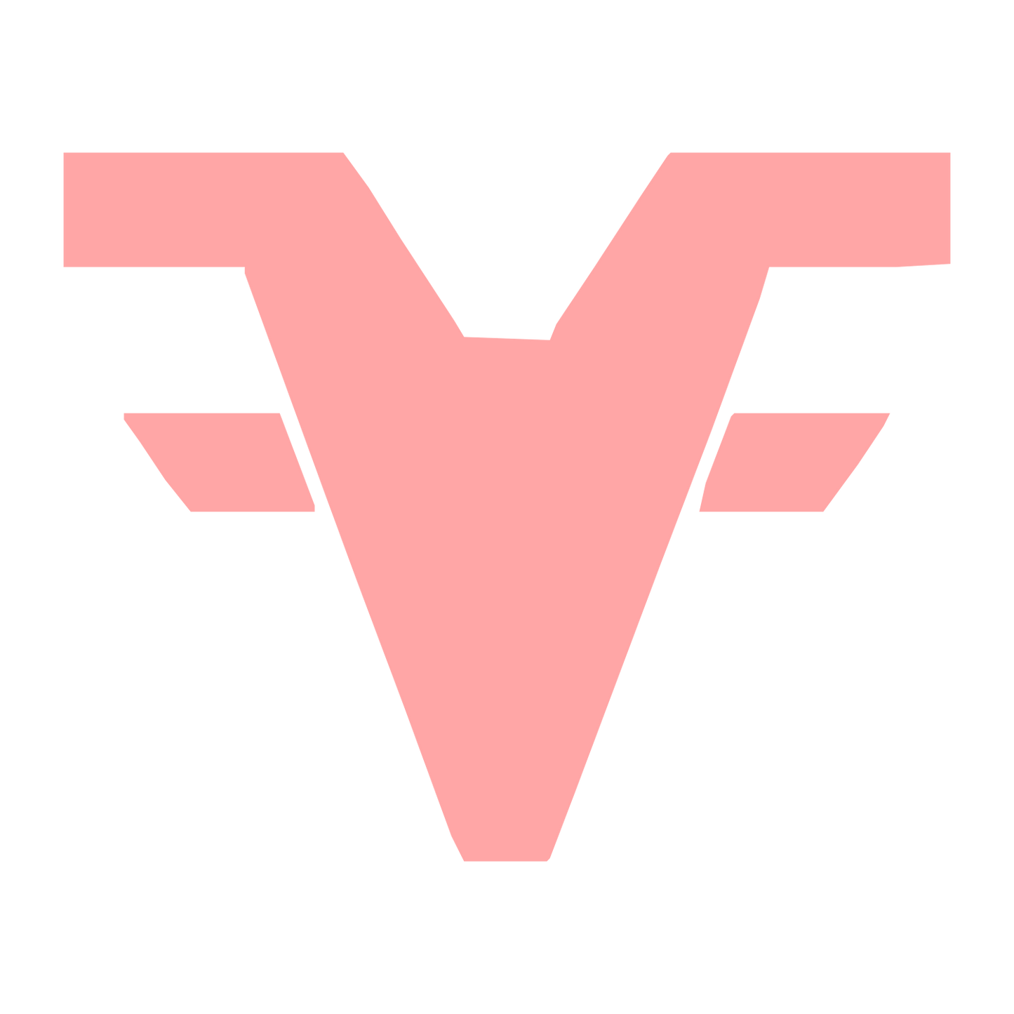 Goat Horns V Logo #ffa6a6