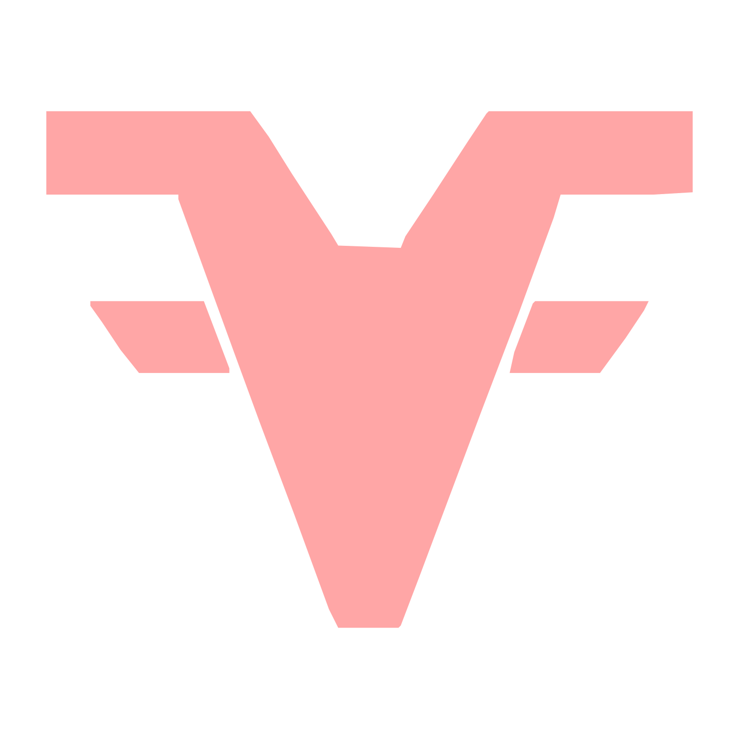 Goat Horns V Logo #ffa6a6