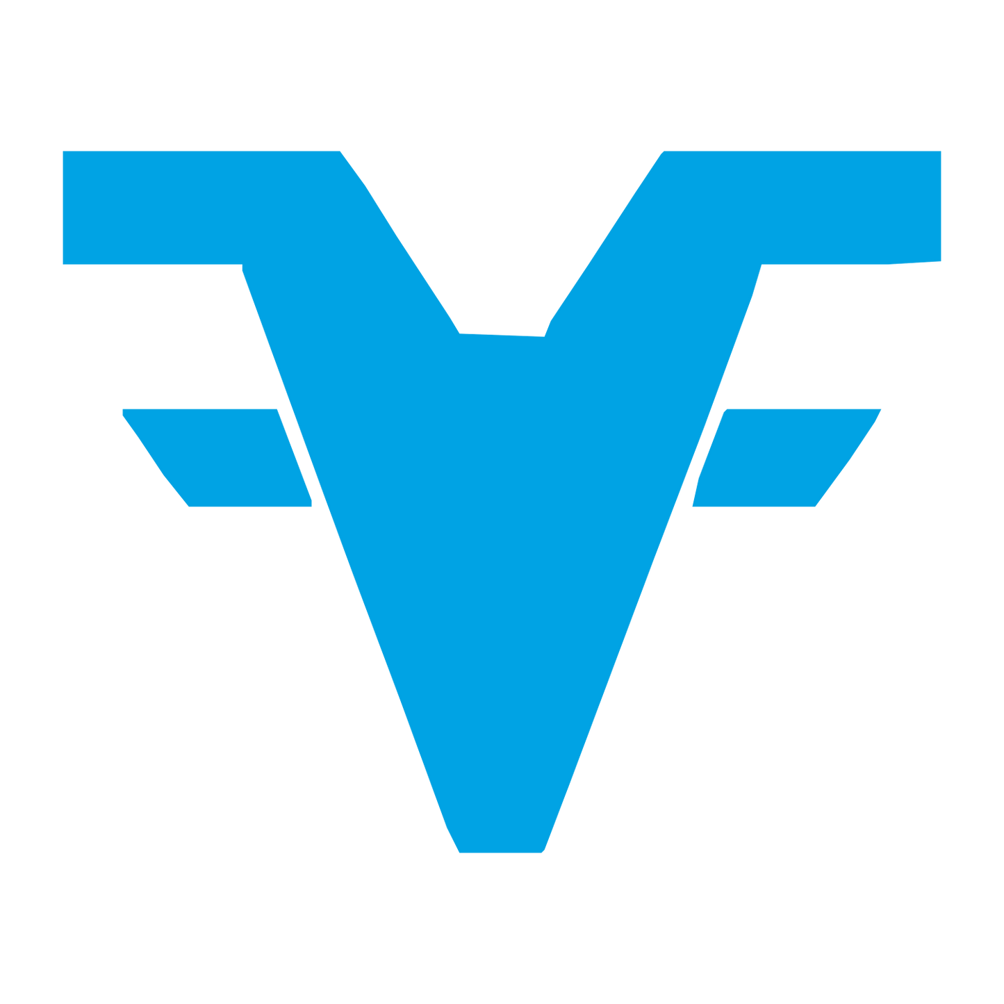 Goat Horns V Logo #00a3e4