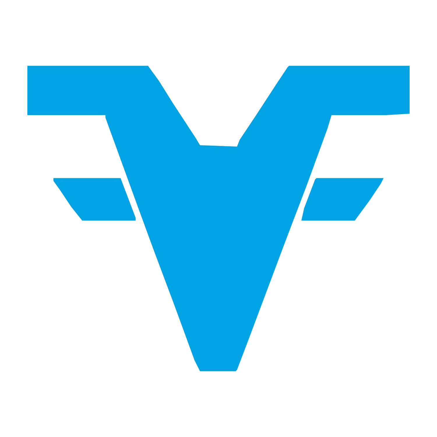 Goat Horns V Logo #00a3e4