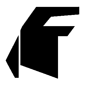 Brutalist Goat Head Logo