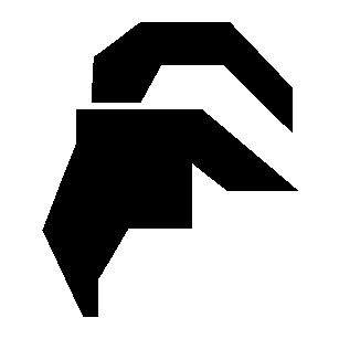 Brutalist Goat Head Logo