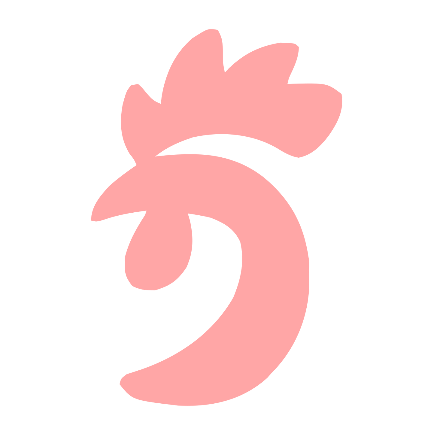 Hand-Drawn Rooster Logo #ffa6a6