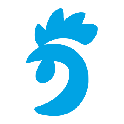 Hand-Drawn Rooster Logo #00a3e4