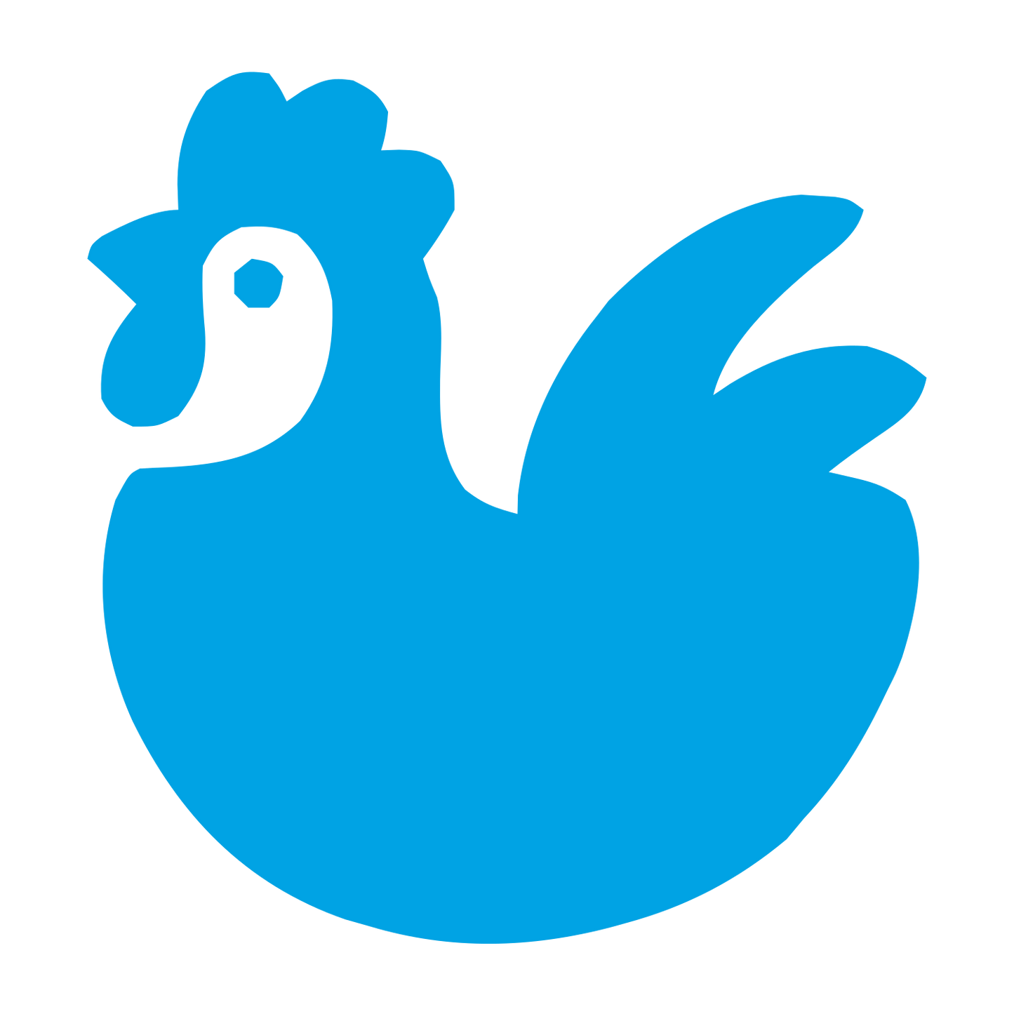 Hand-Drawn Chicken Logo #00a3e4