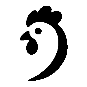 Rooster Head Profile Logo