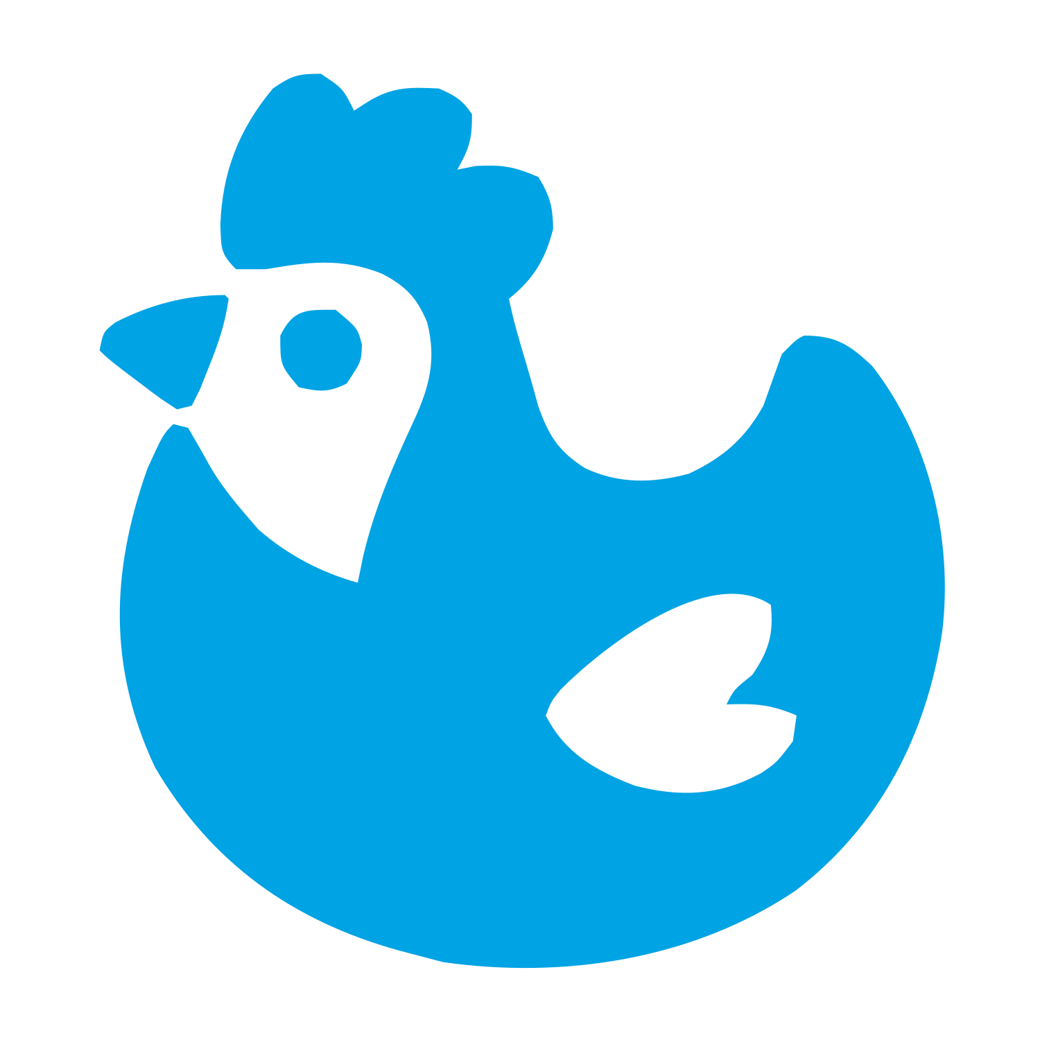 Plump Chicken Logo #00a3e4