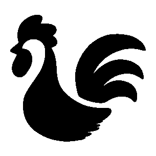 Rooster Silhouette Logo