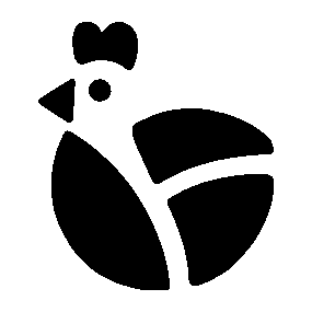 Round Chicken Bird Logo