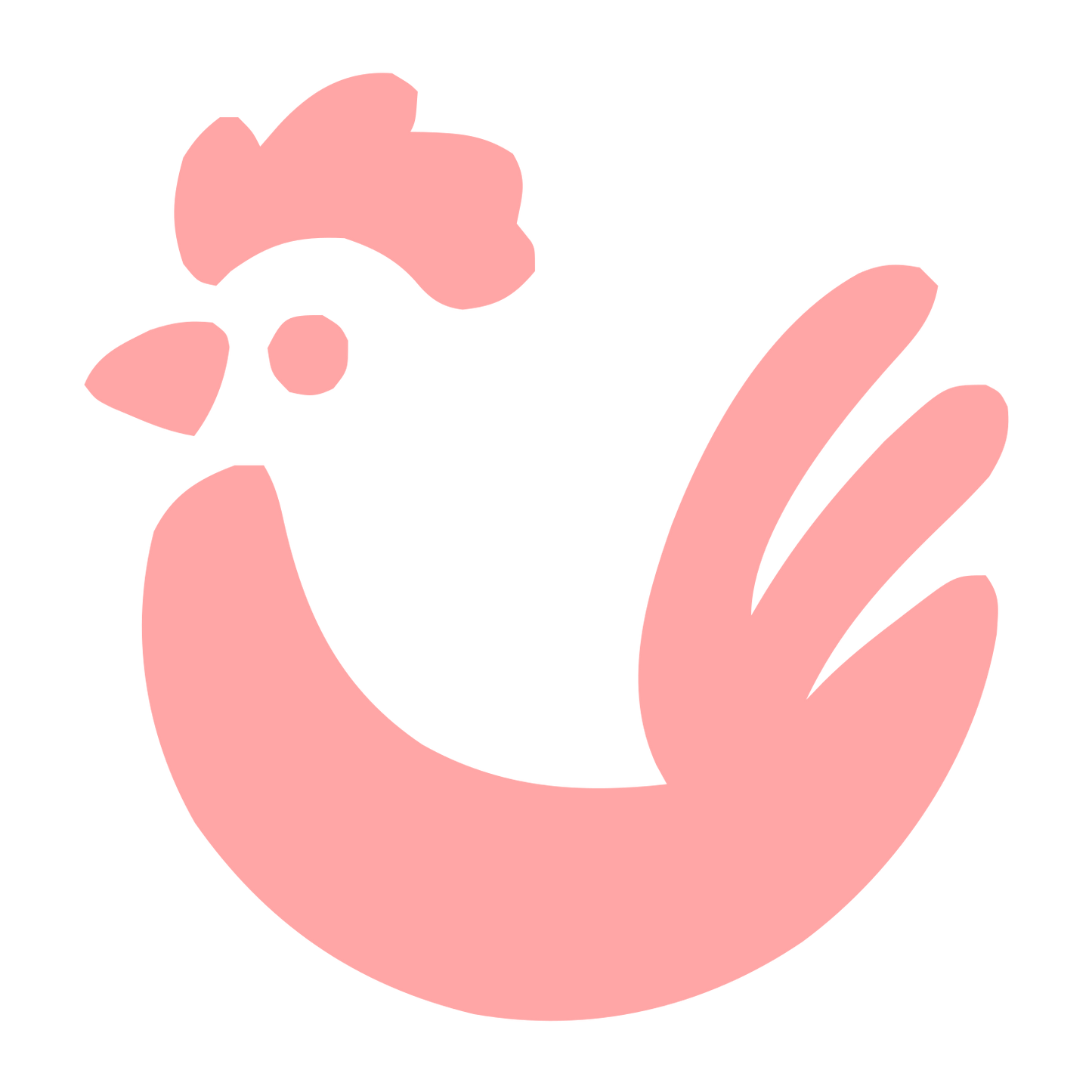 Hand-Drawn Chicken Logo #ffa6a6