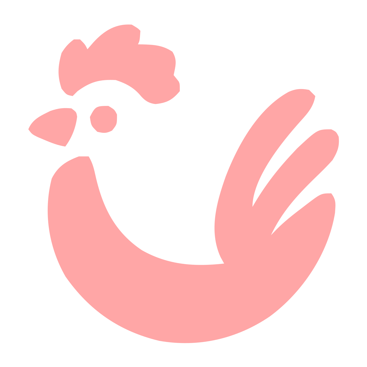 Hand-Drawn Chicken Logo #ffa6a6