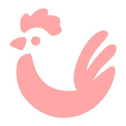 Hand-Drawn Chicken Logo #ffa6a6