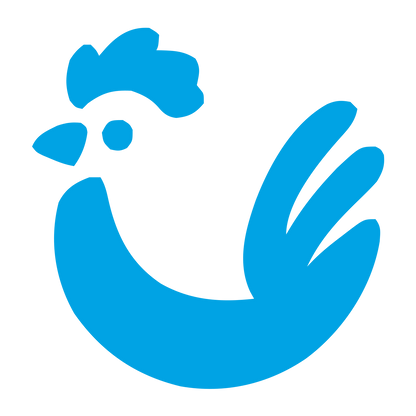 Hand-Drawn Chicken Logo #00a3e4