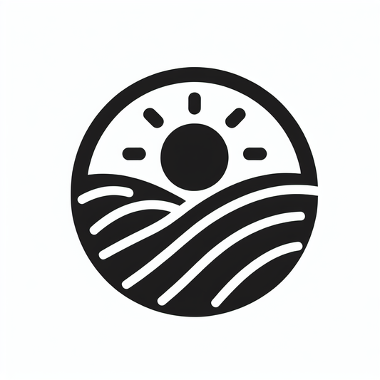 Landscape Fields with Sun Logo