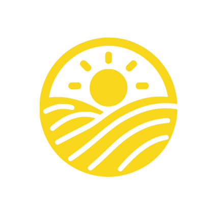 Landscape Fields with Sun Logo #F9D71C