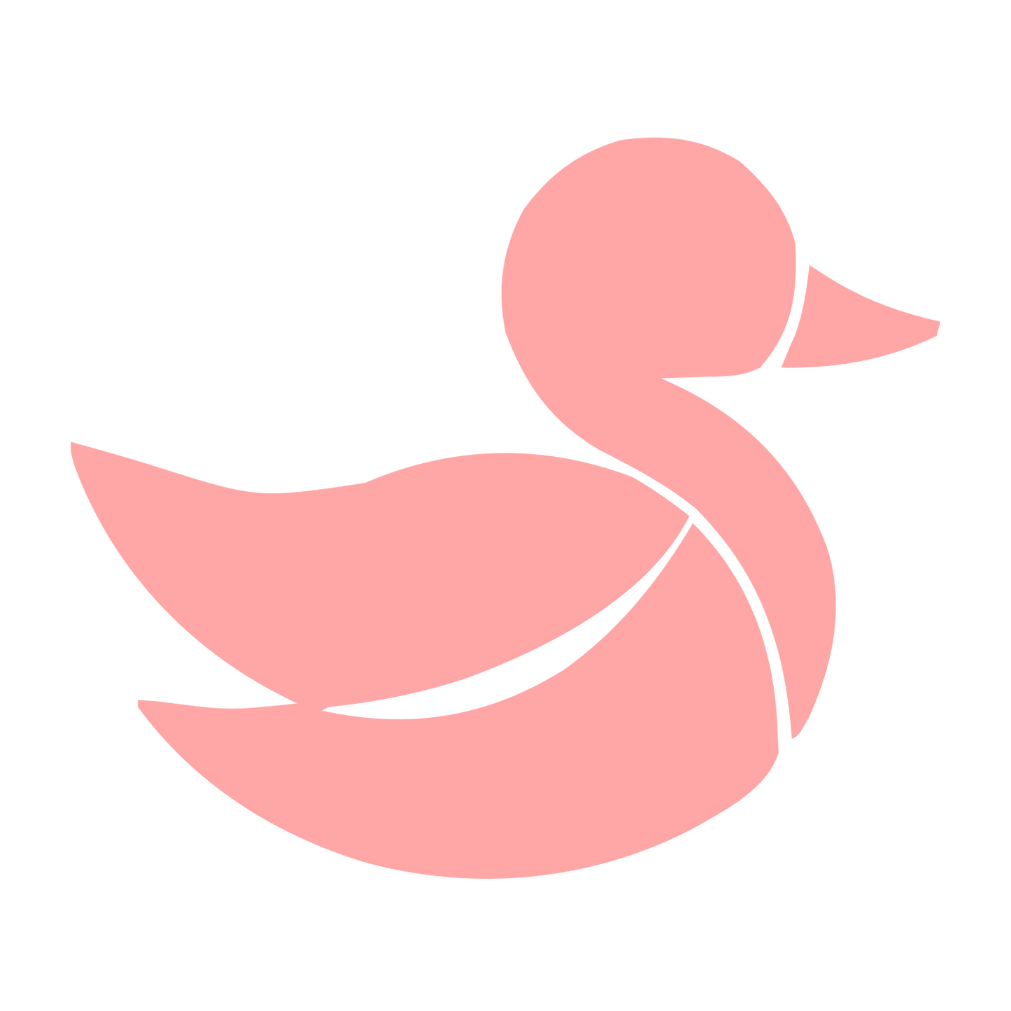 Layered Duck Logo #ffa6a6