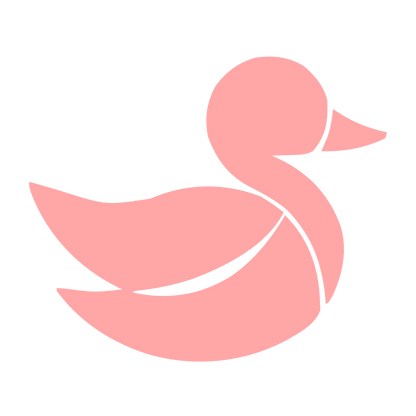 Layered Duck Logo #ffa6a6
