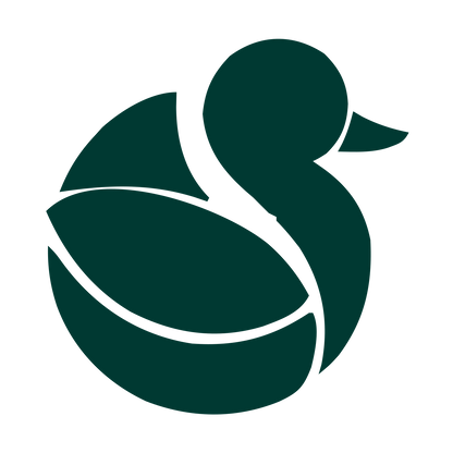 Layered Overlap Duck Logo #003932