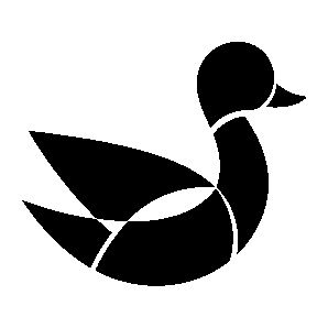 Layered Overlap Duck Logo
