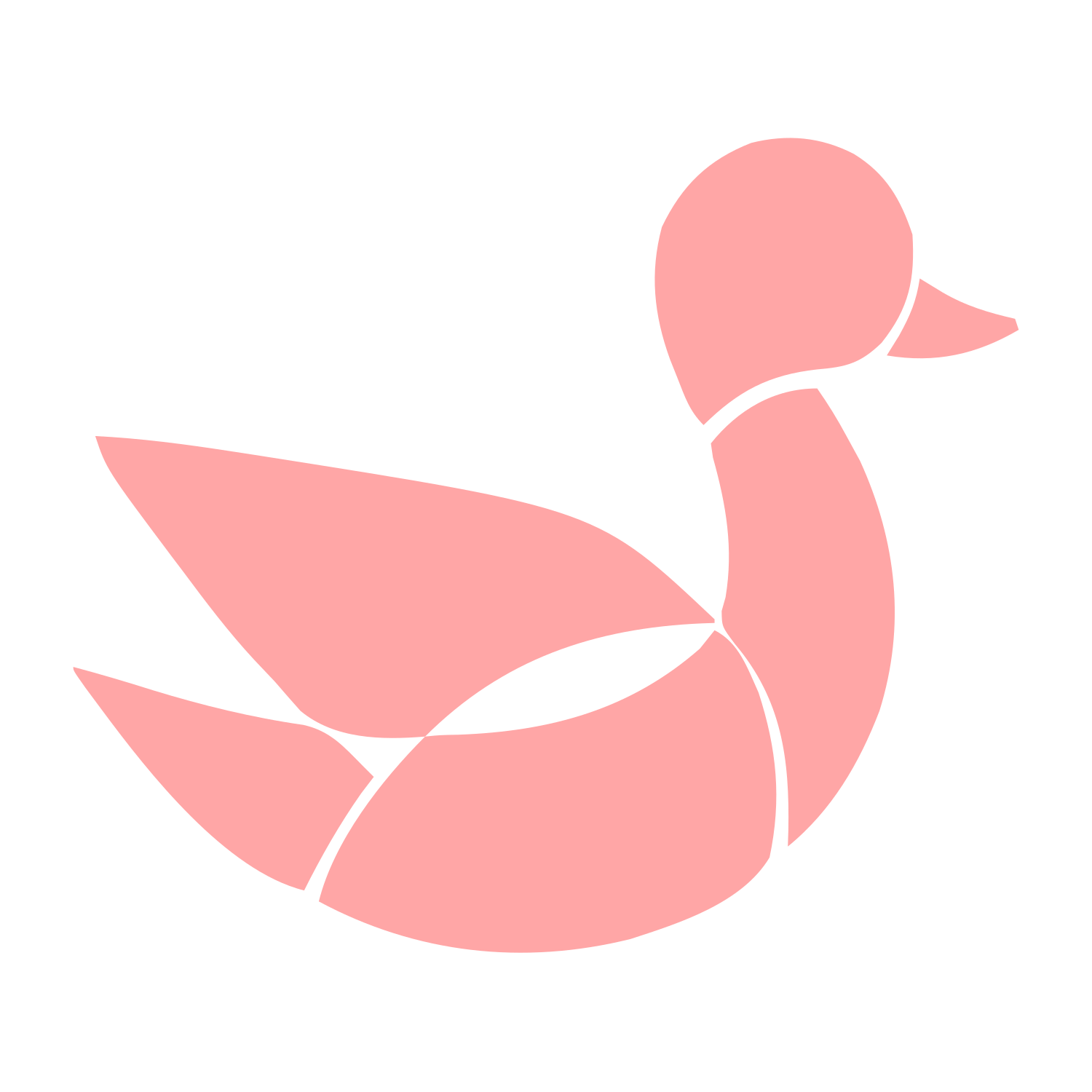 Layered Overlap Duck Logo #ffa6a6