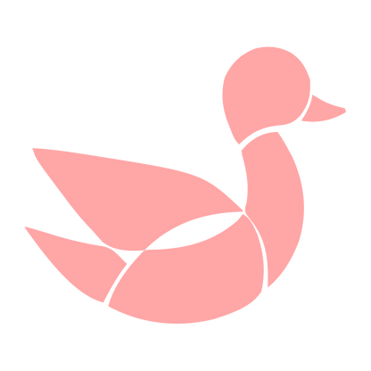 Layered Overlap Duck Logo #ffa6a6