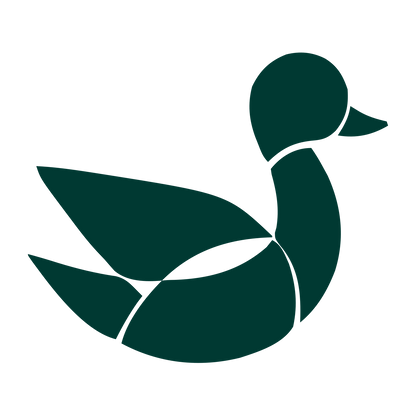 Layered Overlap Duck Logo #003932