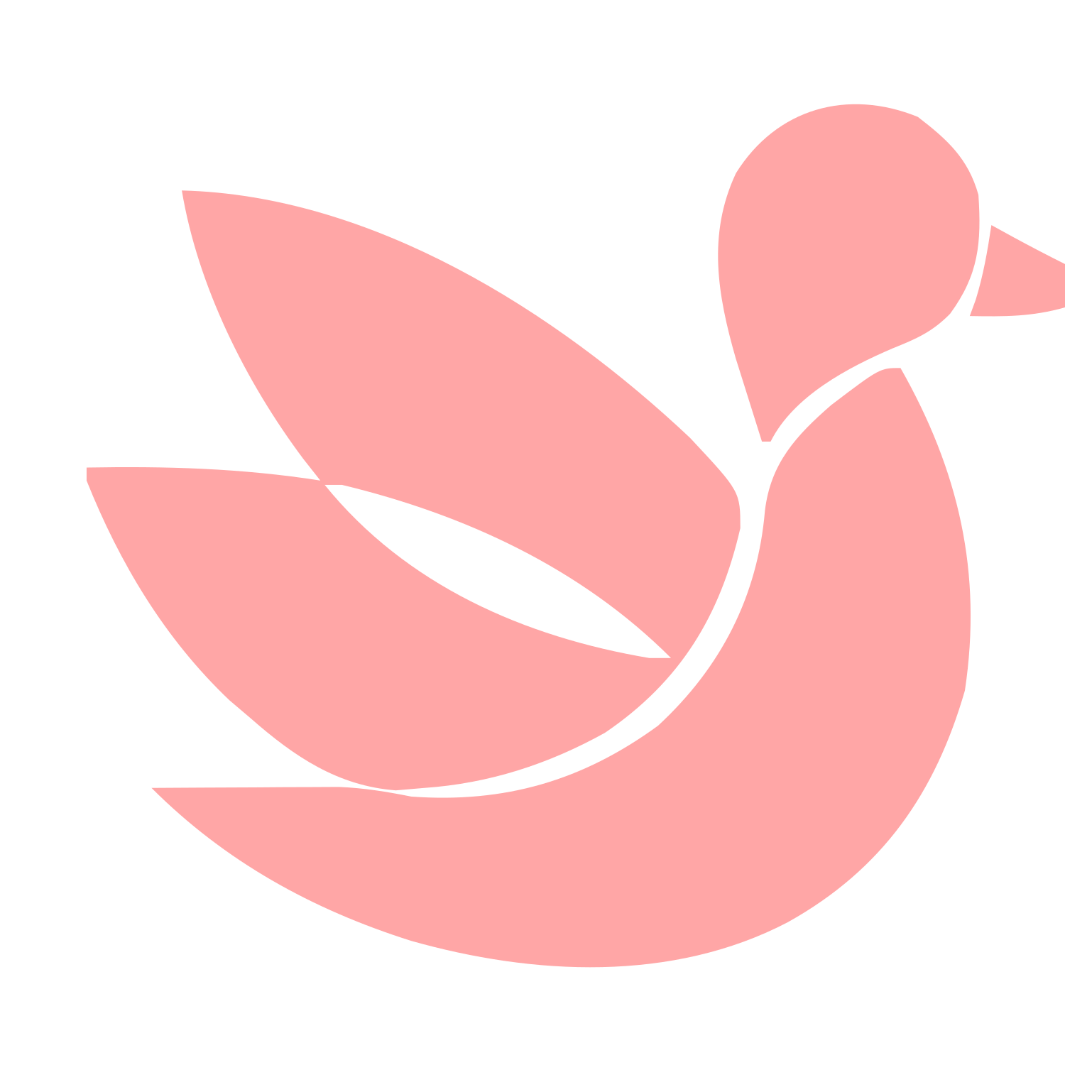 Layered Duck Bird Logo #ffa6a6