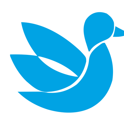 Layered Duck Bird Logo #00a3e4