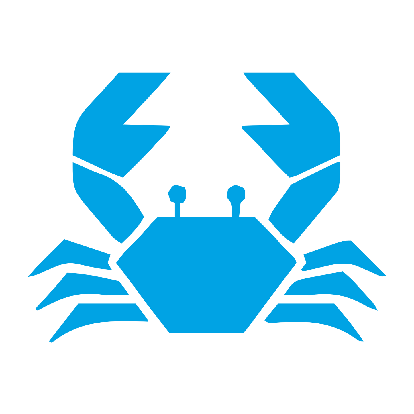 Swiss Style Crab Logo #00a3e4