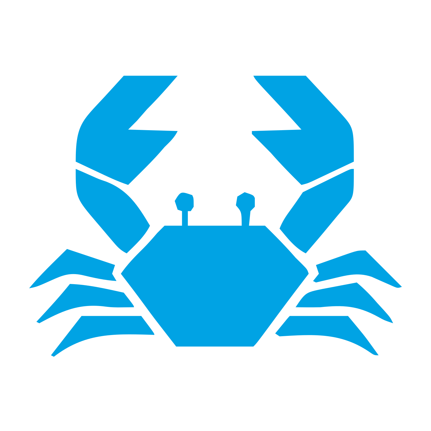 Swiss Style Crab Logo #00a3e4