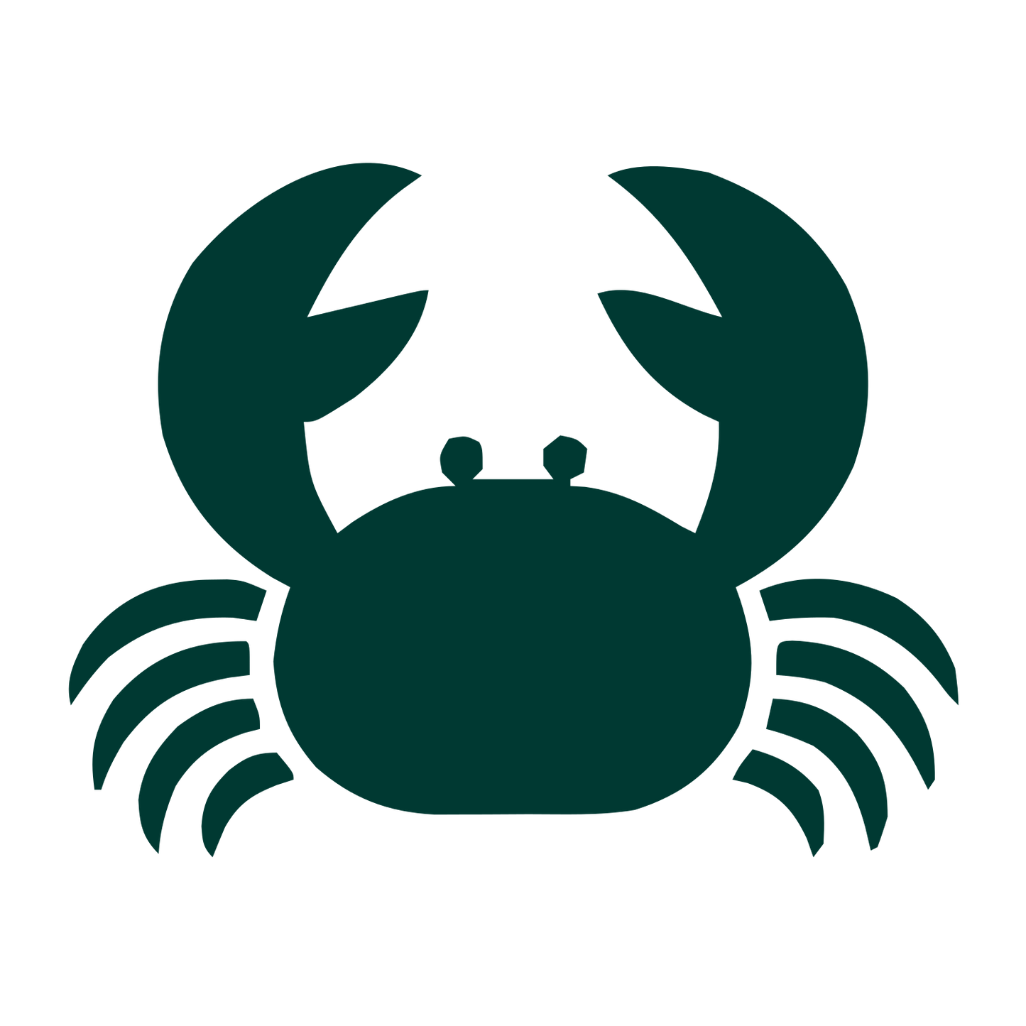 Solid Crab Logo #003932