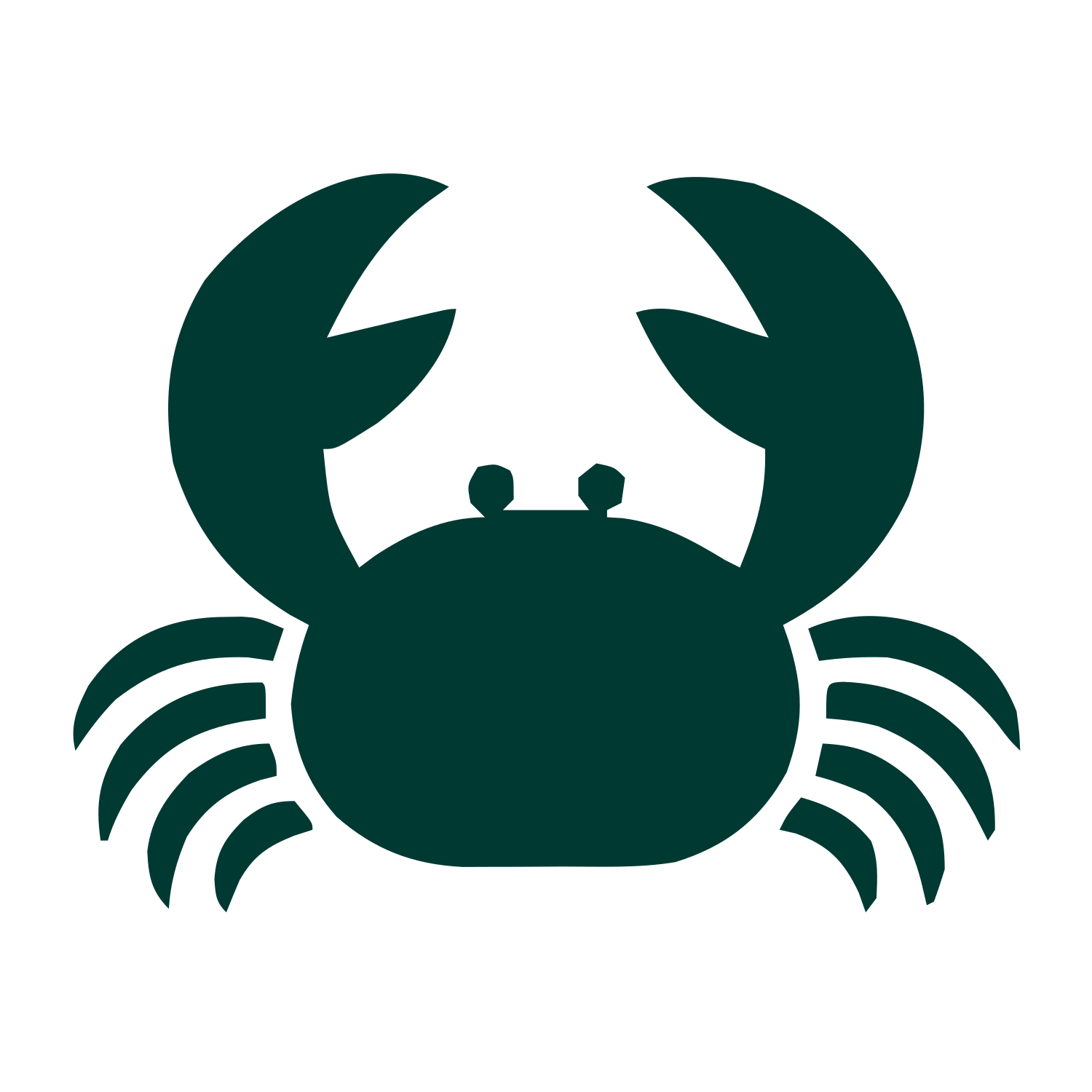 Solid Crab Logo #003932