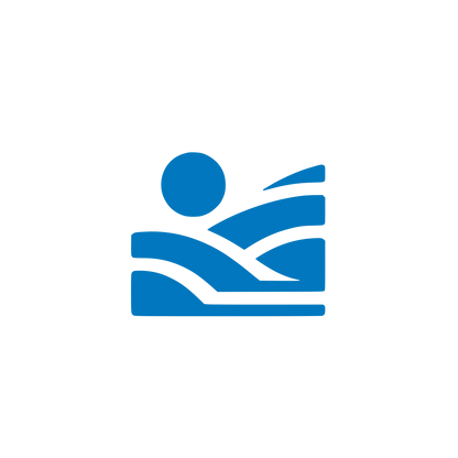 Landscape with Sun Logo #0077BE
