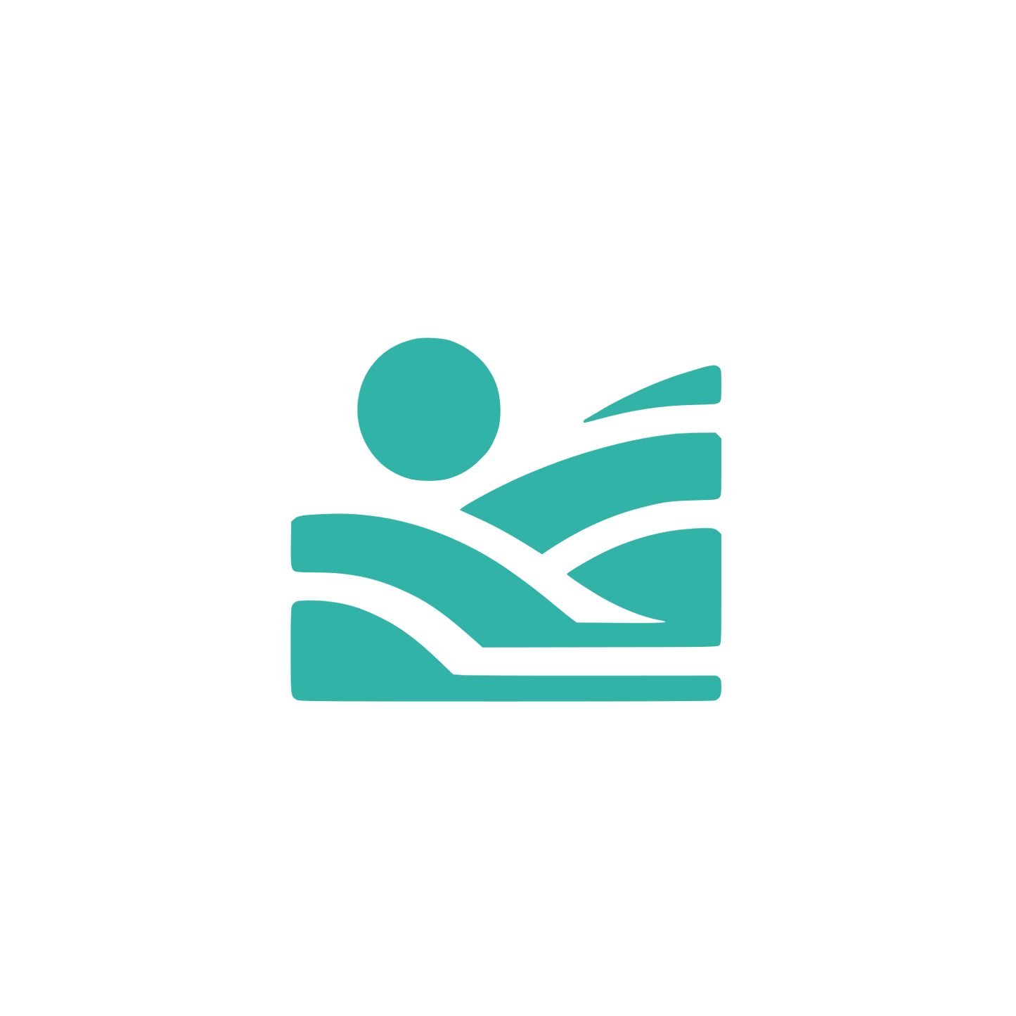 Landscape with Sun Logo #32B3A7