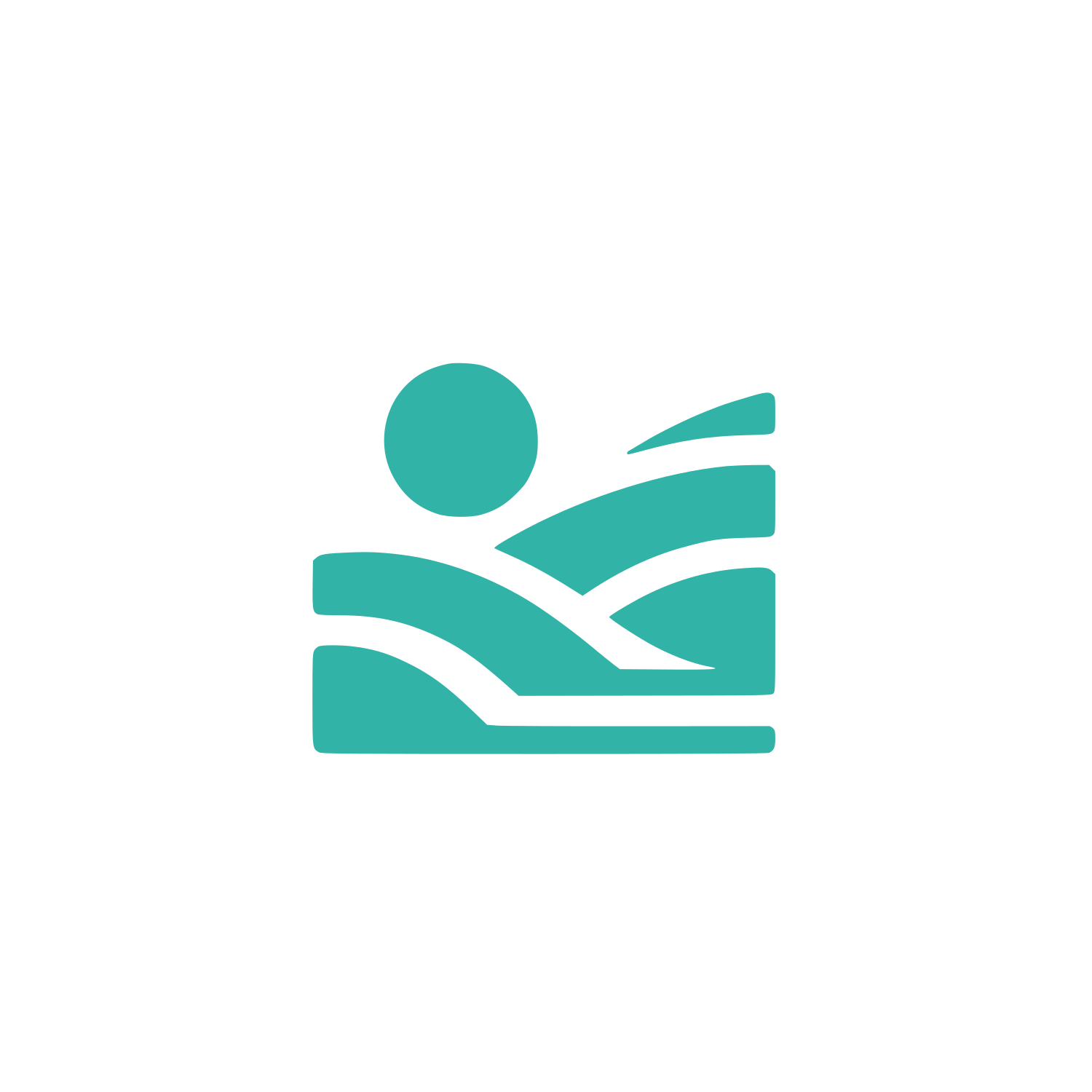 Landscape with Sun Logo #32B3A7