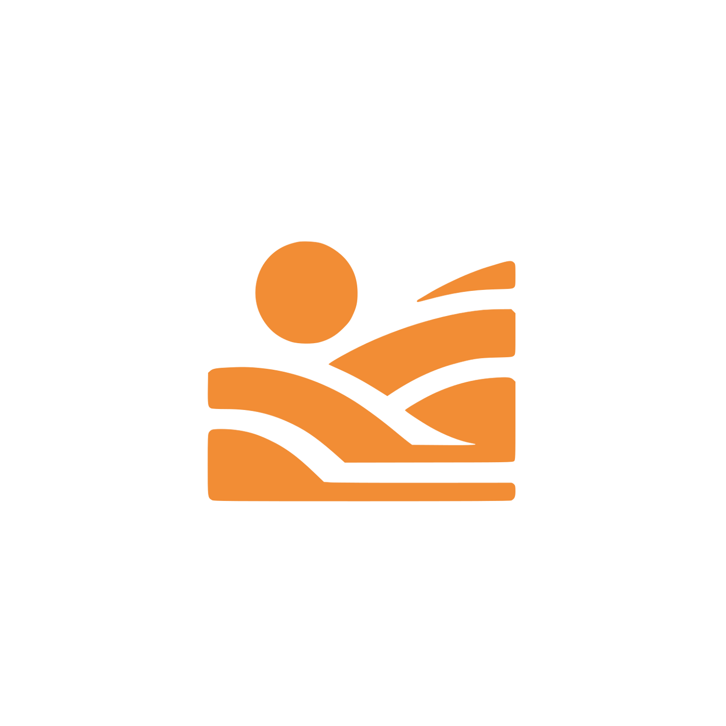 Landscape with Sun Logo #F28D35