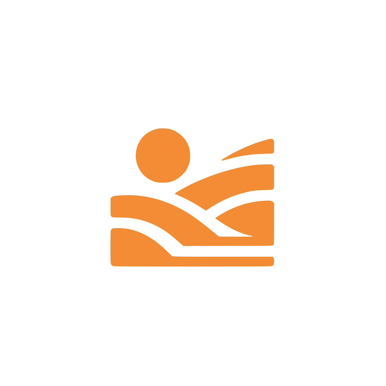 Landscape with Sun Logo #F28D35